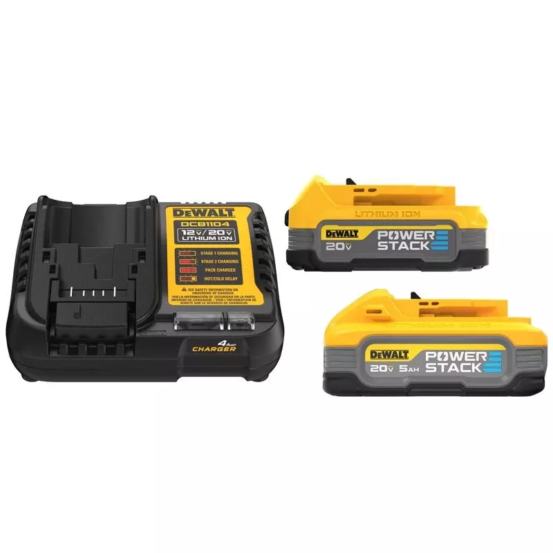 20v Max Powerstack Dcbp315-2c Lithium-ion Battery And Charger Starter Kit 3 Pieces