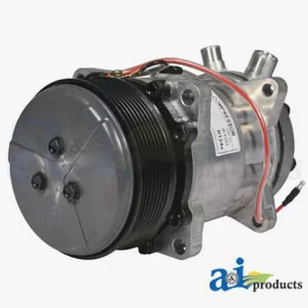Compressor, New, Sanden Style with Clutch (8100) 82016158