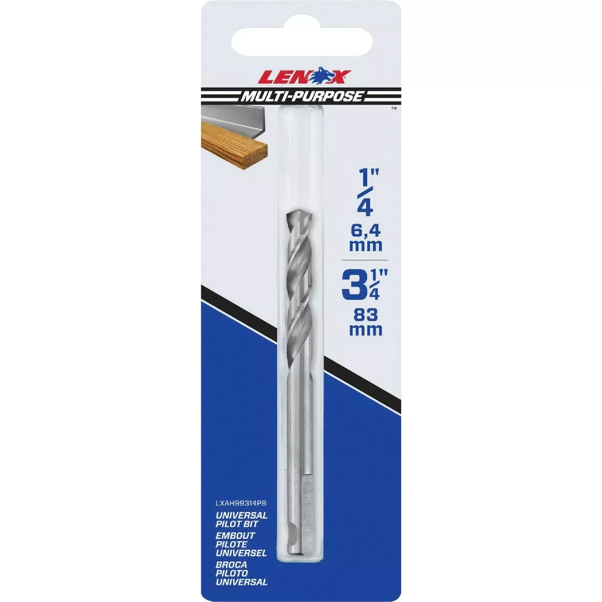 Hole Saw Pilot Drill Bit, Quick Change, High Speed Steel, 1/4 In.