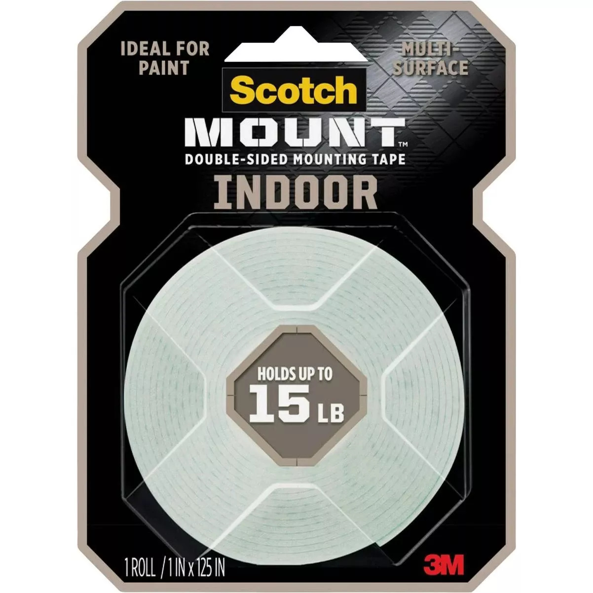 -mount 1 In. X 125 In. Indoor Double-sided Mounting Tape