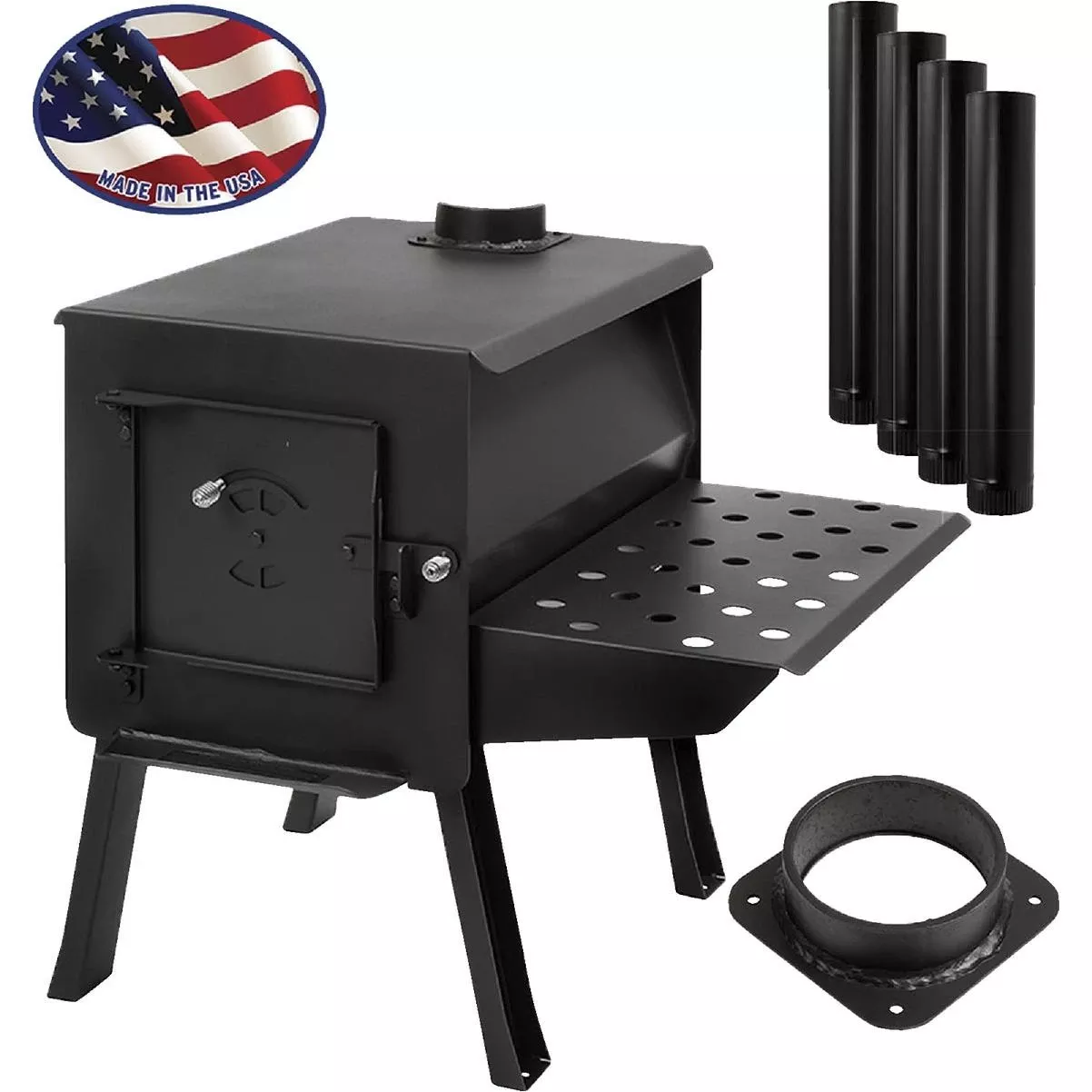 's Grizzly Camp/wood Stove