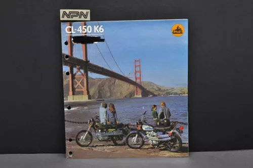 Vtg 74 Honda CL450 K6 Scrambler CL360 K0 Dealer Sales Spec Brochure Poster