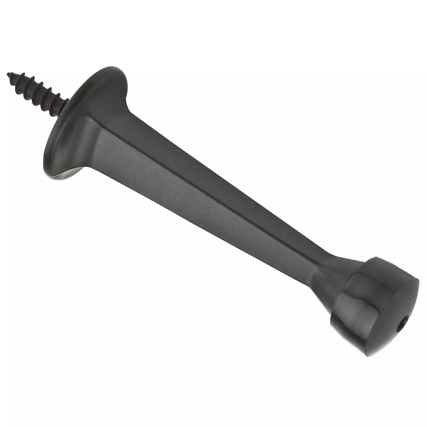 Zinc W/rubber Tip Oil Rubbed Bronze Black Rigid Door Stop Mounts To Wall .7 In.