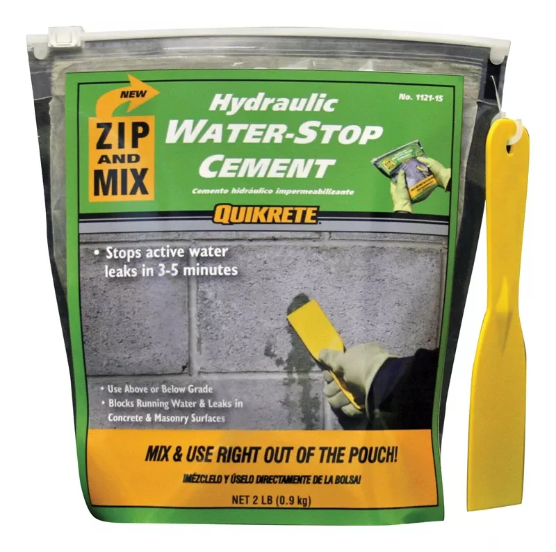 Zip N Mix Hydraulic Water Stop Cement 2 Lb Gray